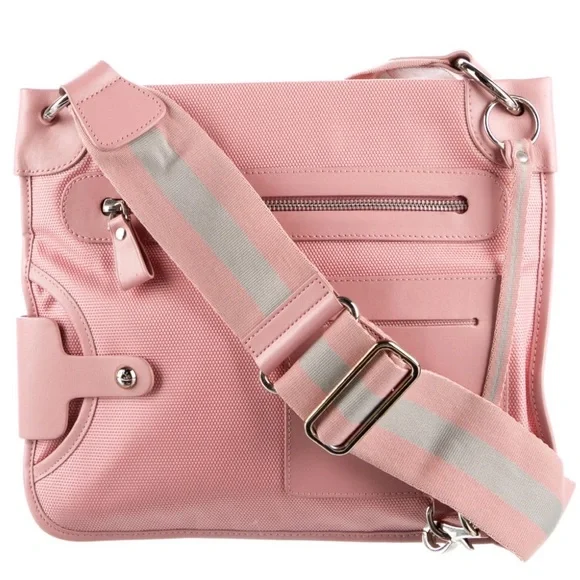 Bally Pink Leather Trimmed Messenger Bag - Picture 4 of 14